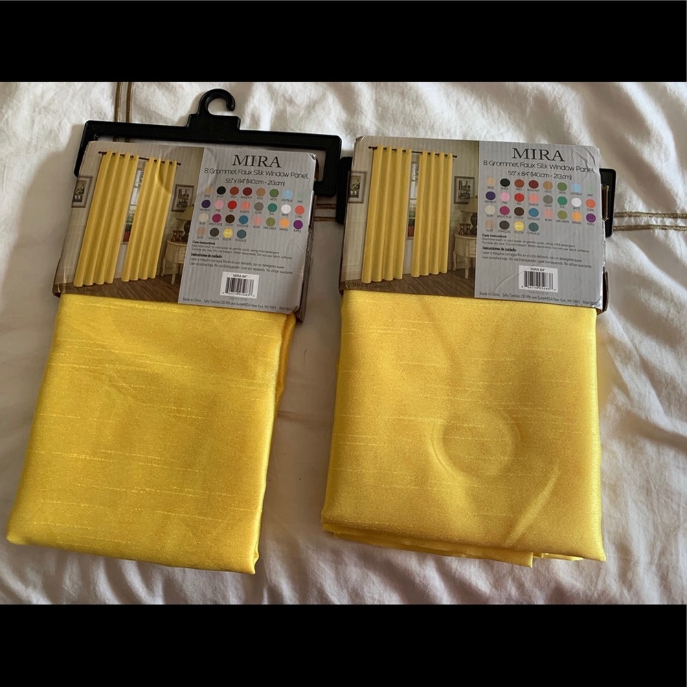 Brand new yellow curtains